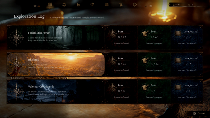 the relic first guardian equipment screen